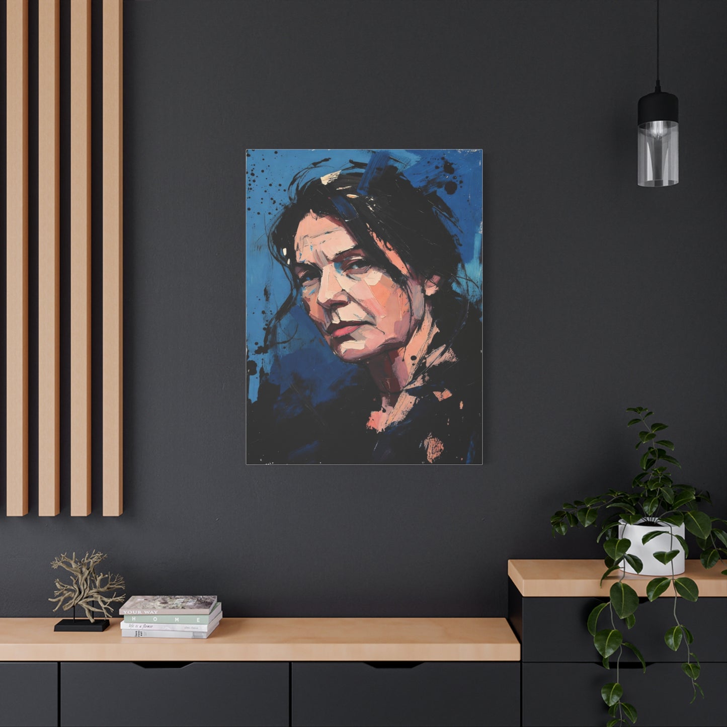 Expressionist Portrait Canvas — Matte Stretched Wall Art