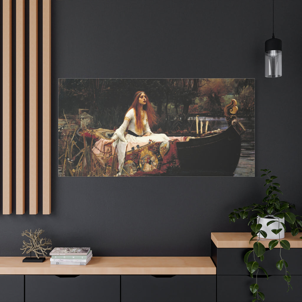 The Lady of Shalott by John William Waterhouse Matte Canvas Wall Art Print