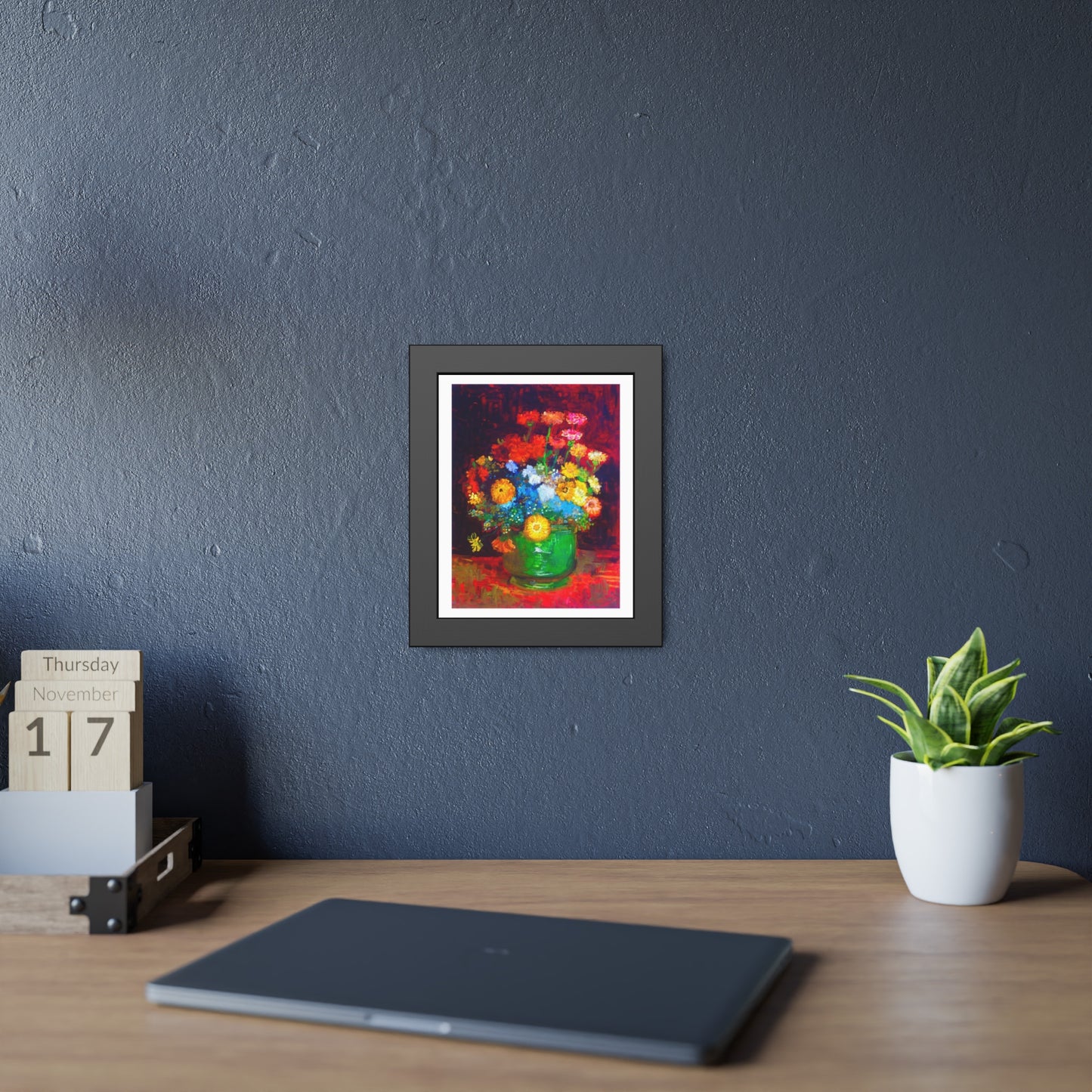 Framed Floral Poster — Colorful Bouquet Art Print