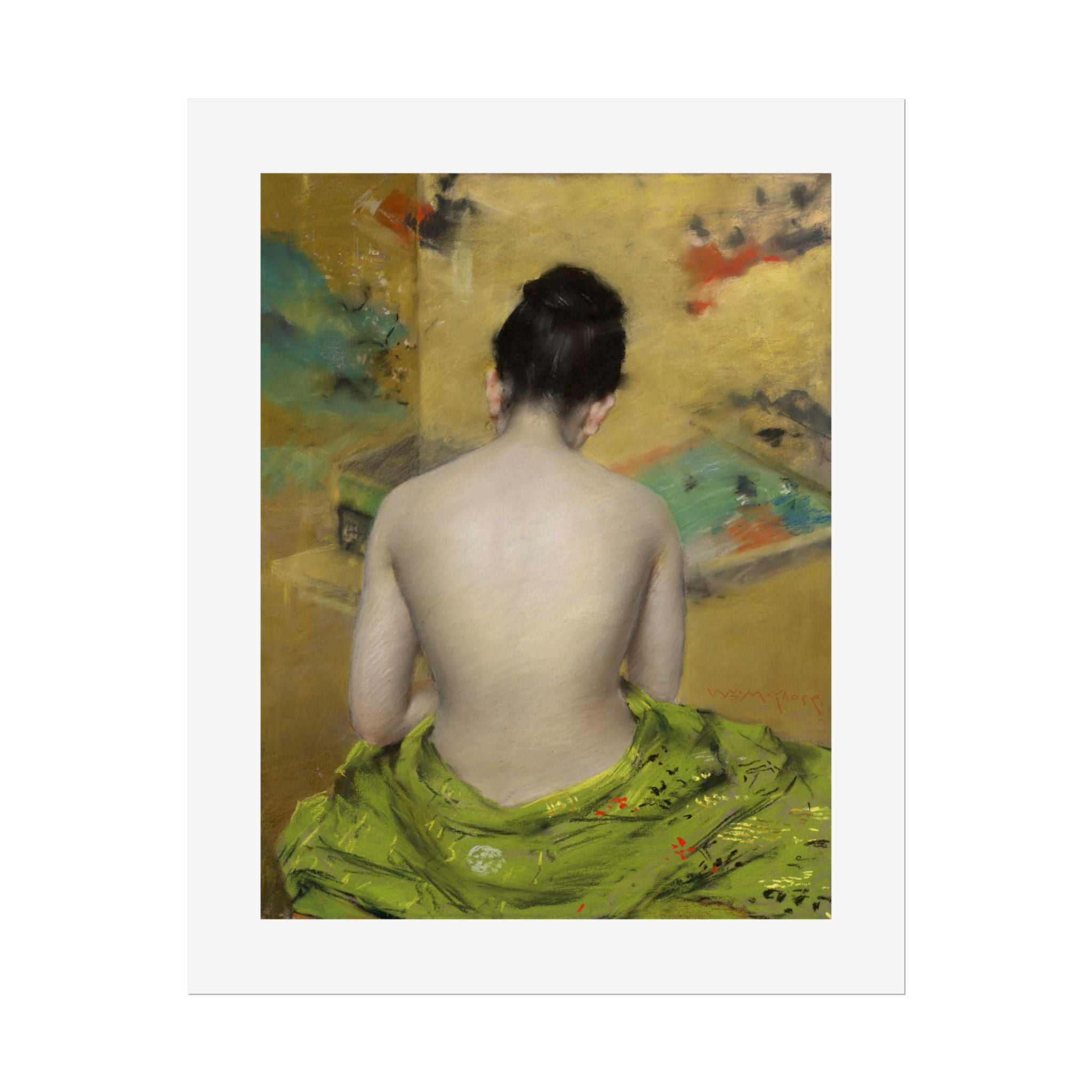 Study of Flesh Color and Gold by William Merritt Chase Wall Art Print