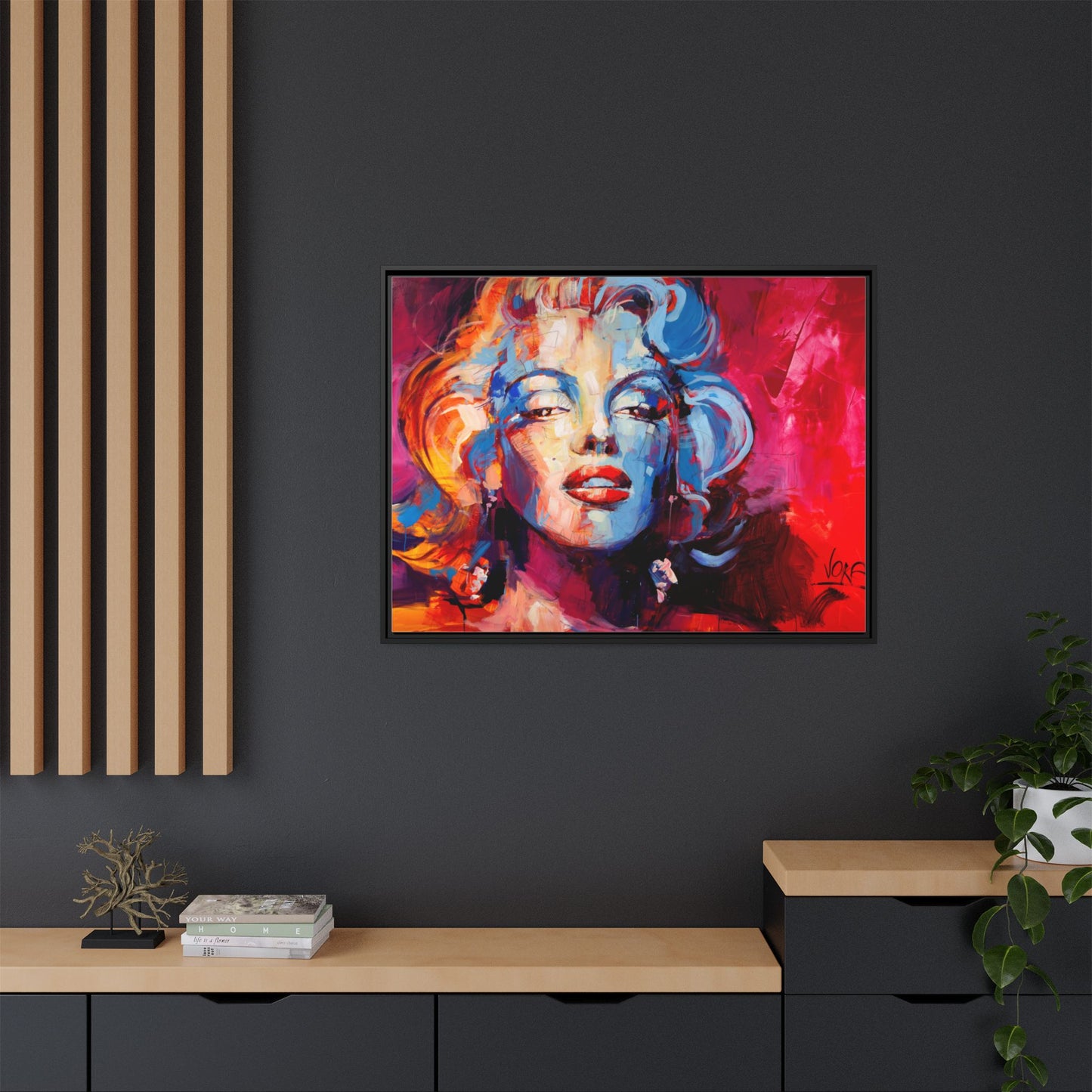 Marilyn Monroe attributed to Voke Matte Canvas Framed Wall Art