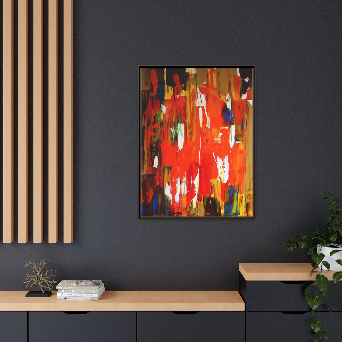 Burn baby burn by Norman Barrett Framed Matte Canvas Wall Art