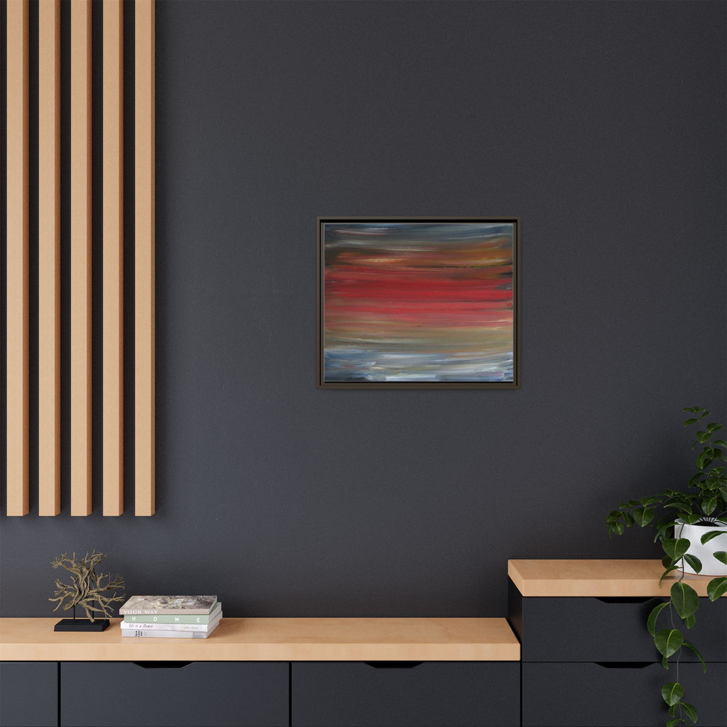 Misty morning by Norman Barrett Framed Matte Canvas Wall Art