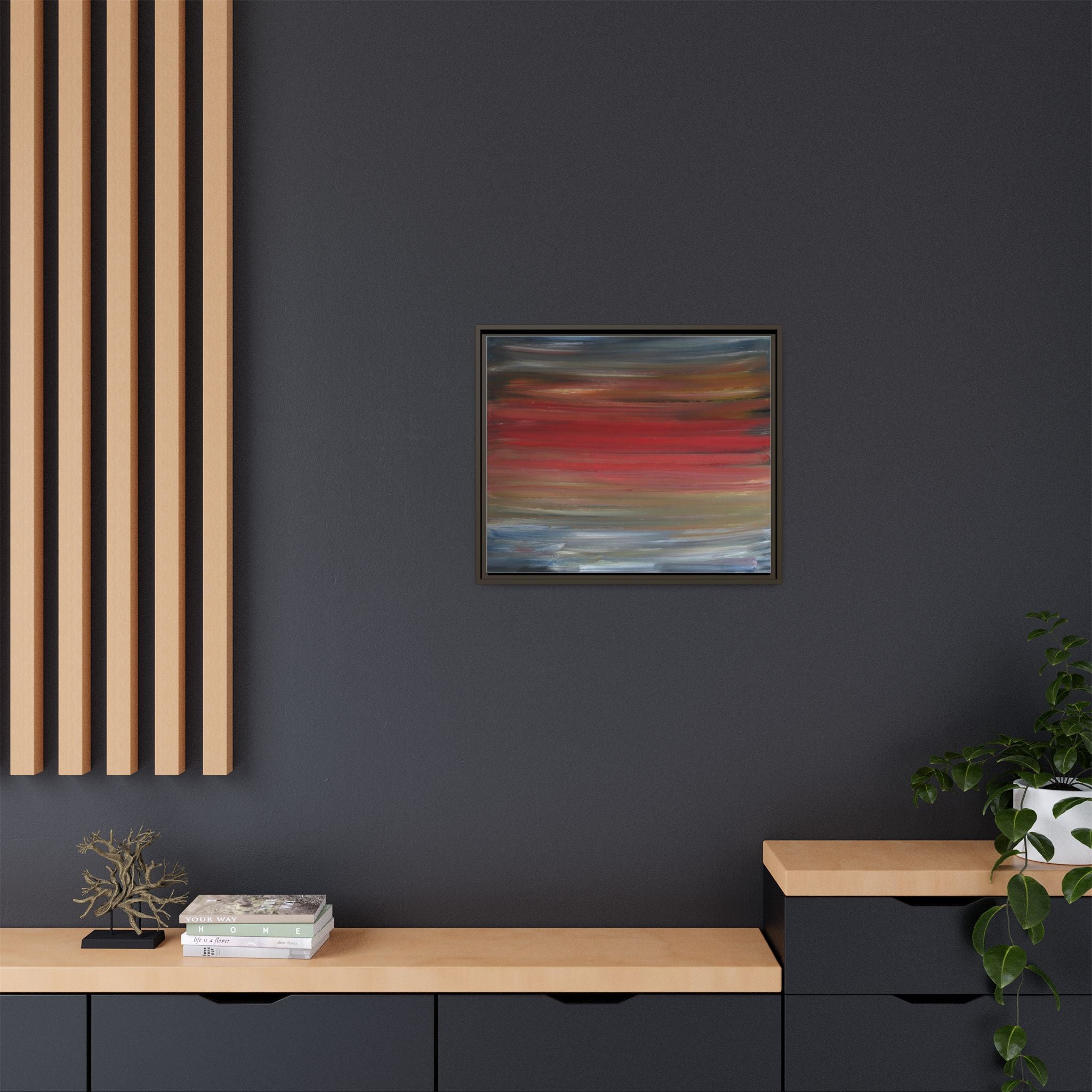 Misty morning by Norman Barrett Framed Matte Canvas Wall Art