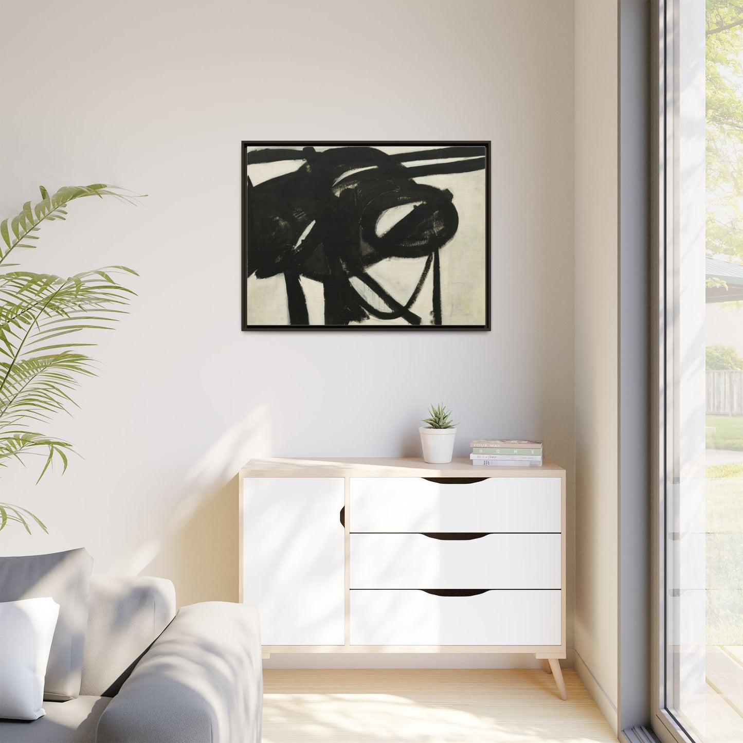 Chief by Franz Kline Abstract Matte Canvas Framed Wall Art
