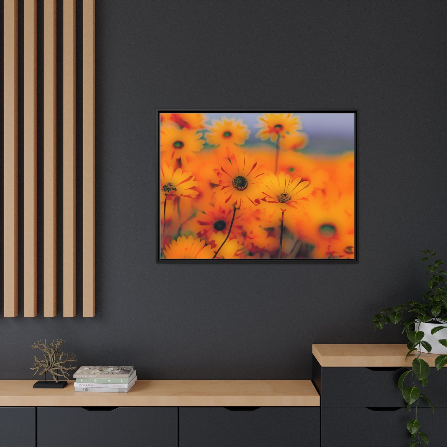 Bee Garden by Norman Barrett Framed Matte Canvas Wall Art Print