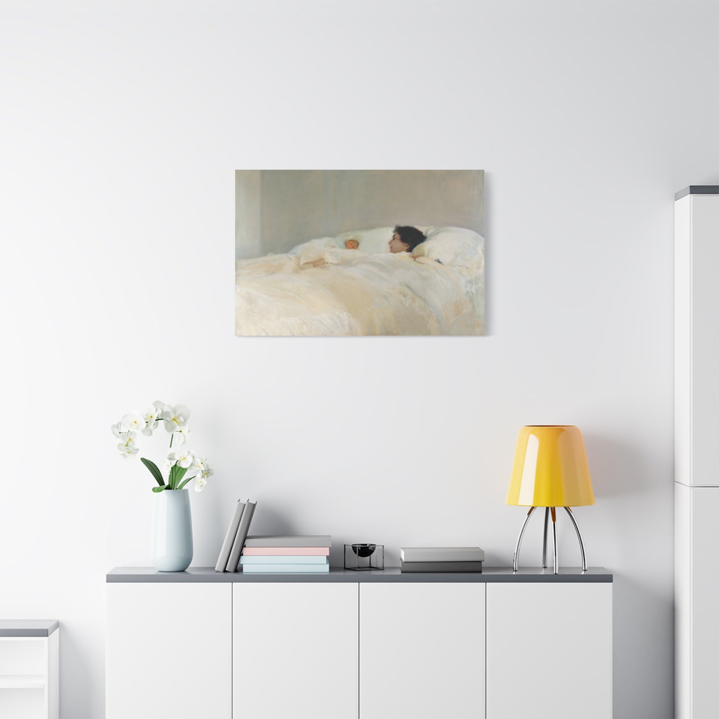 Mother by Joaquin Sorolla y Bastida Art Canvas Print — Serene Nursery Wall Decor