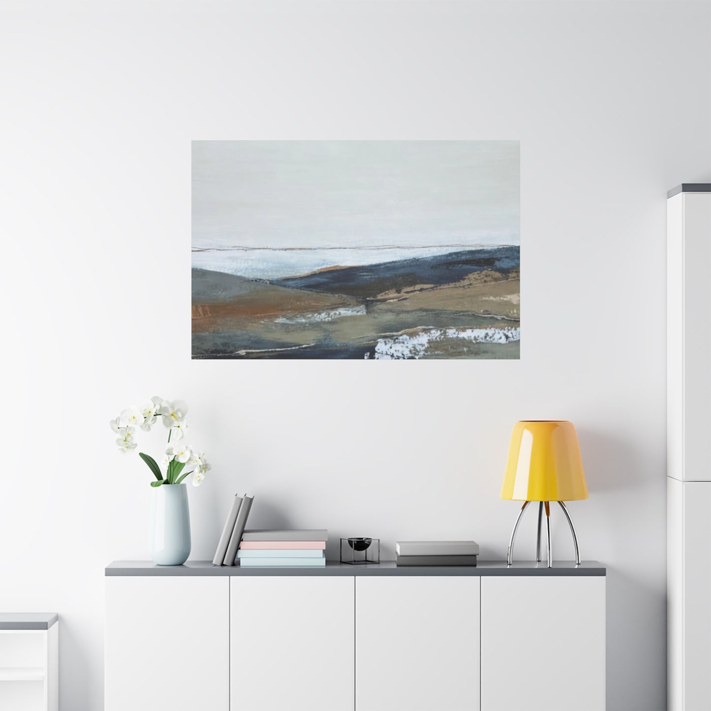 Abstract Coastal Landscape Canvas — Stretched Matte Wall Art