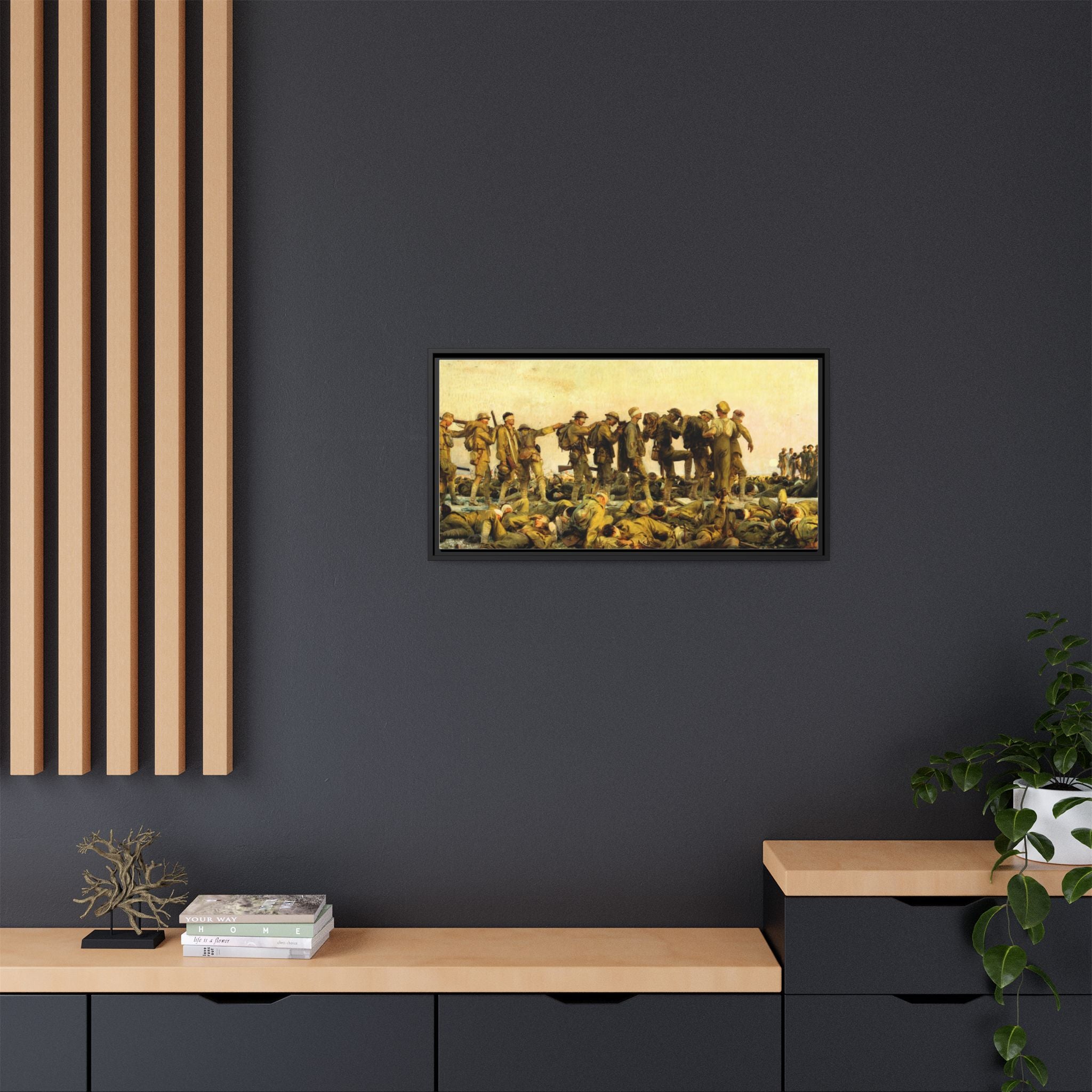 Gassed by John Singer Sargent (RA) Framed Matte Canvas Print