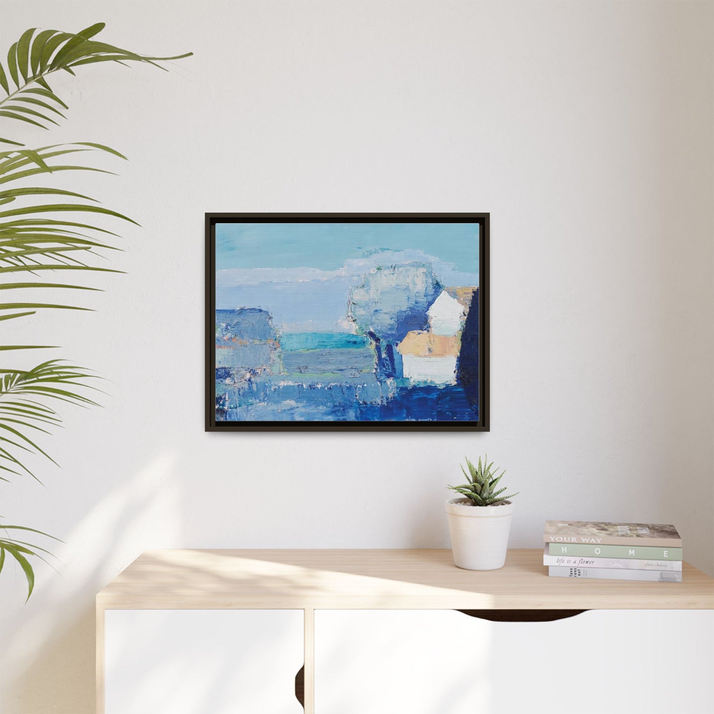 Paysage de Provence by Nicolas de Staël Framed Matte Canvas Seascape Wall Art Print