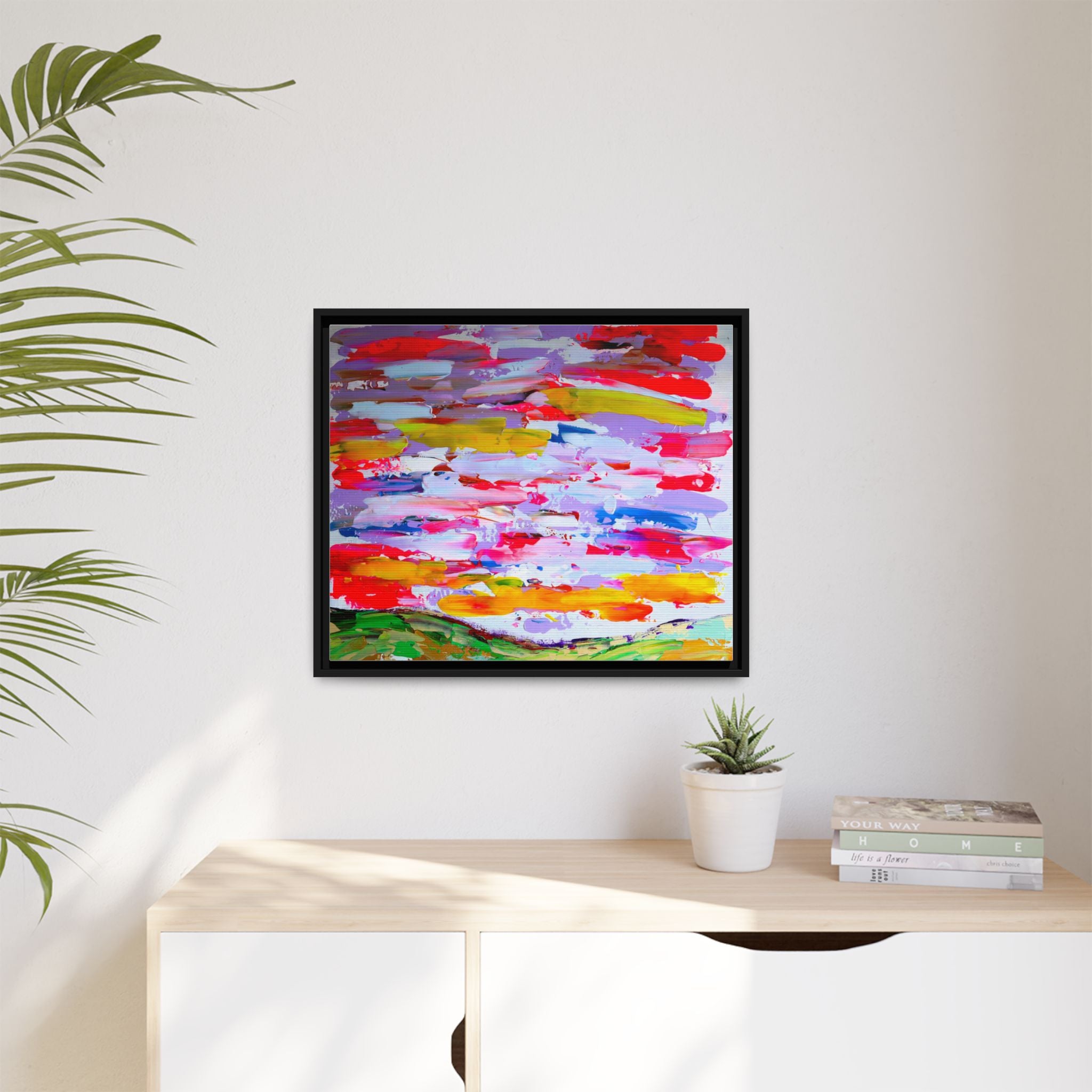 Sunny day in may by Norman Barrett Framed Matte Canvas Wall Art