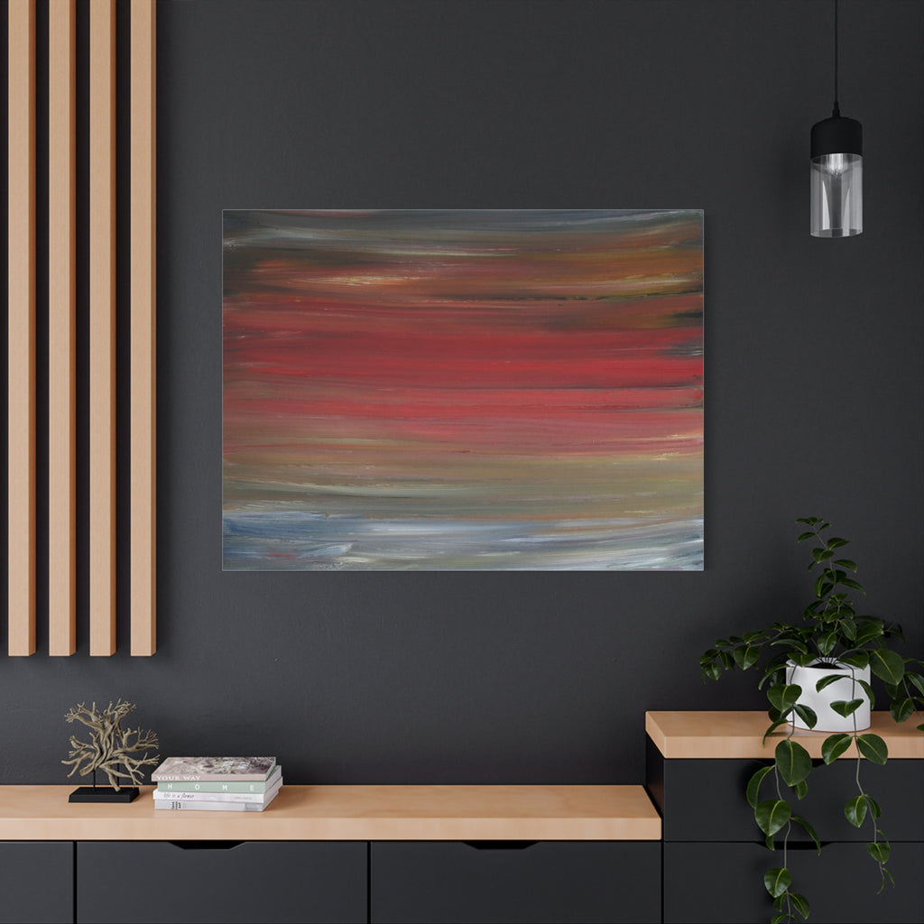 Misty morning by Norman Barrett Matte Canvas Print Wall Art