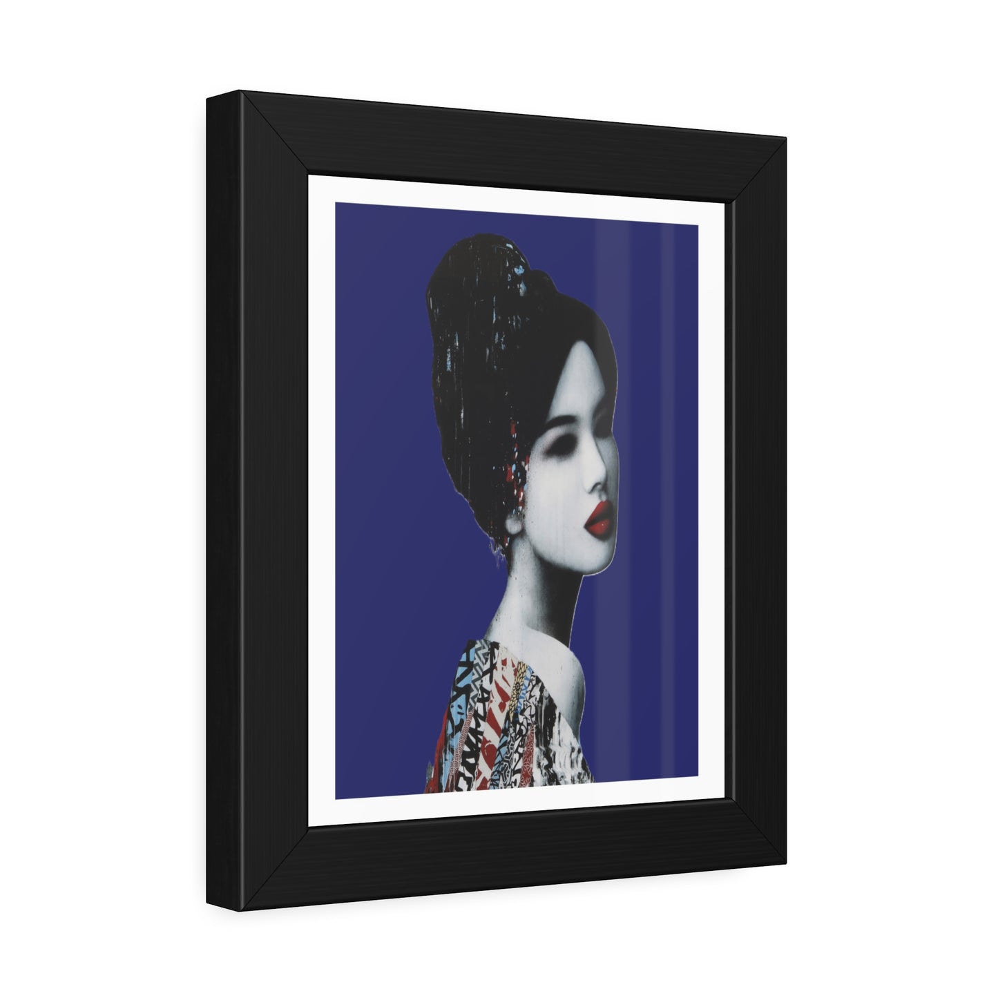 Geisha Portrait - Framed Paper Posters