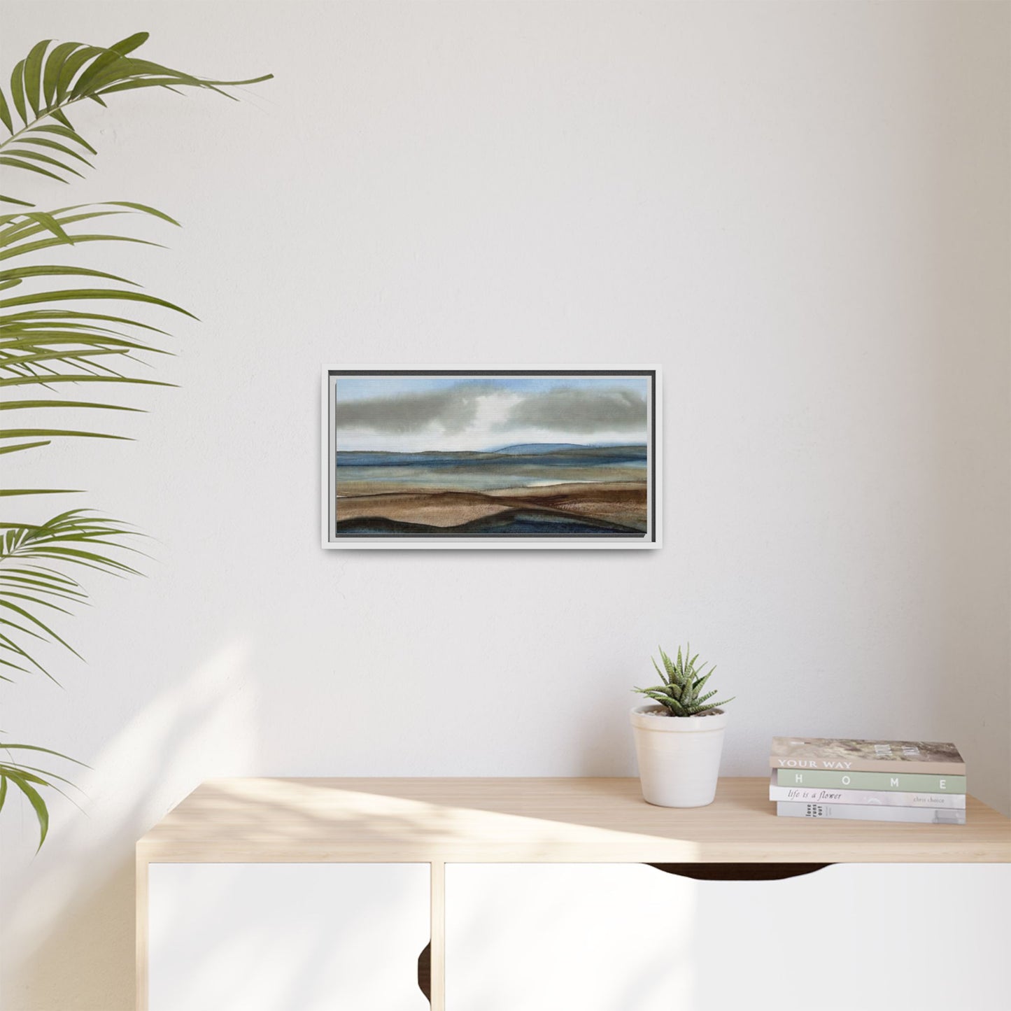 Matte Canvas Landscape, Framed (Multi-color)