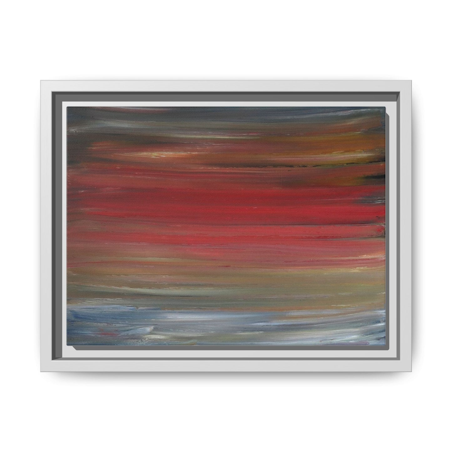 Misty morning by Norman Barrett Framed Matte Canvas Wall Art