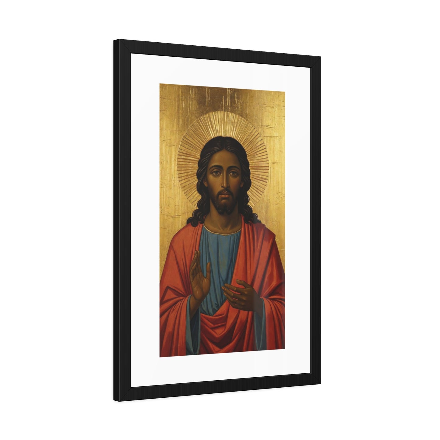 Religious Art Poster — Icon of Christ Framed Paper Print