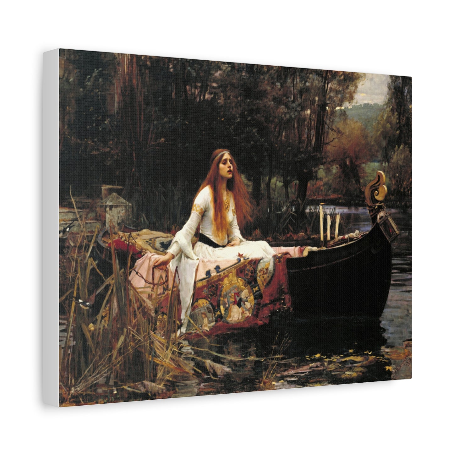 The Lady of Shalott by John William Waterhouse Matte Canvas Wall Art Print