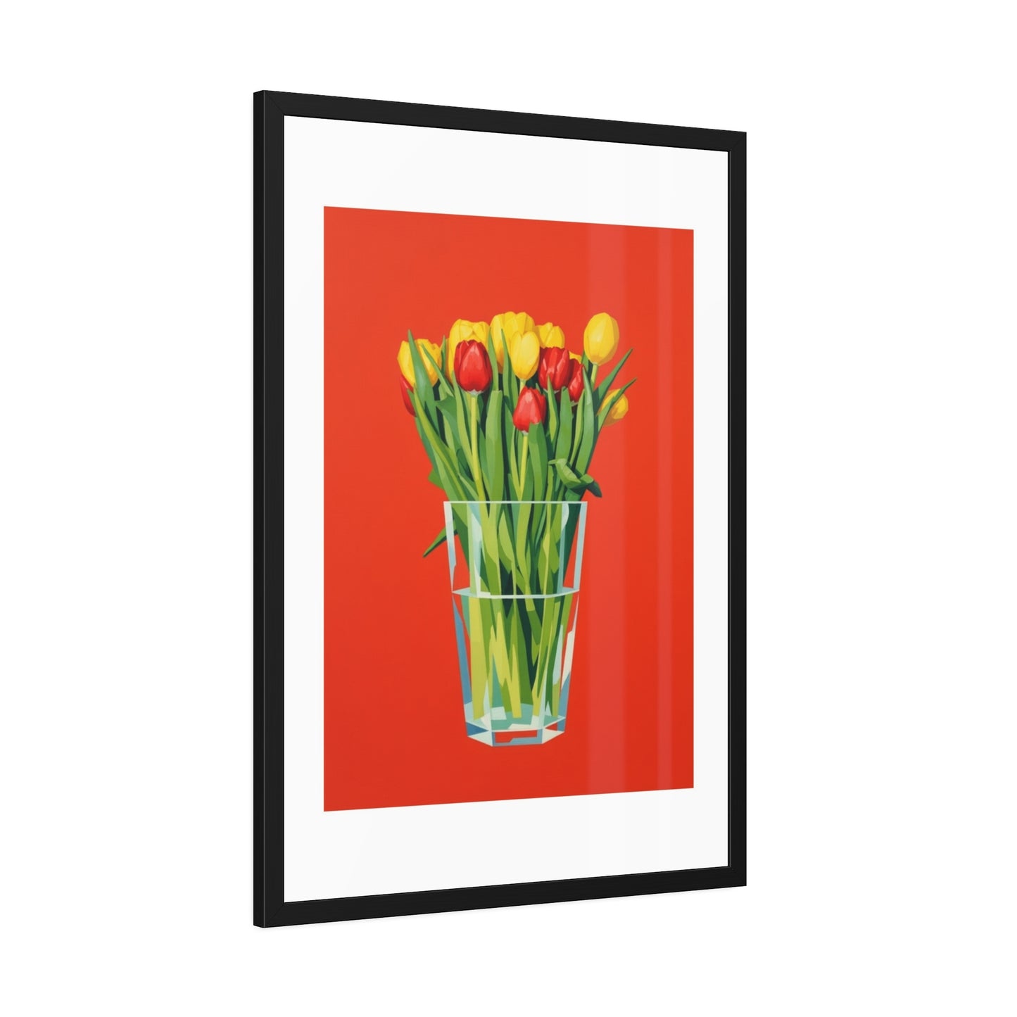 Tulip Bouquet Framed Poster — Bright Floral Wall Art