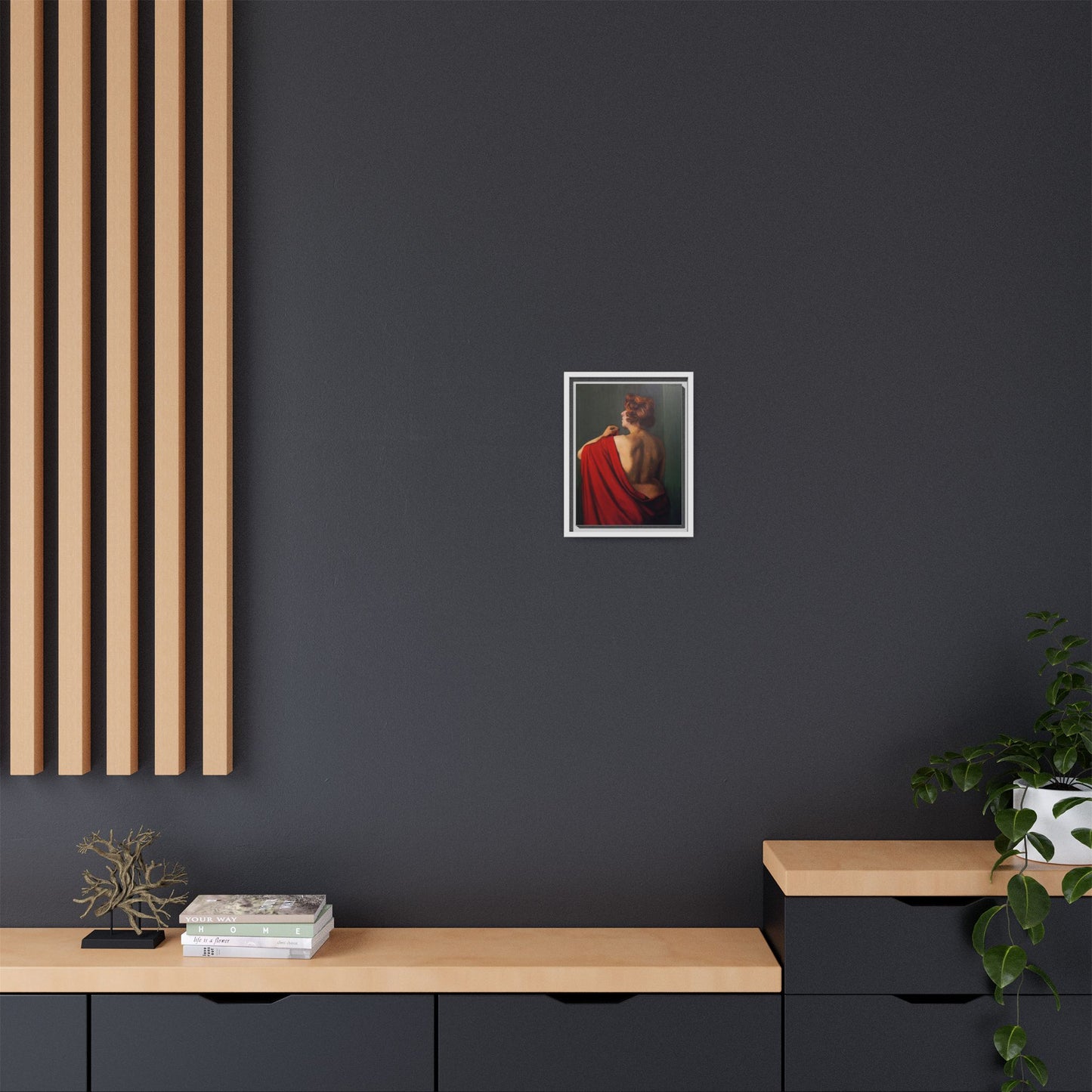 Femme au châle rouge by Félix Vallotton Framed Matte Canvas Wall Art Print