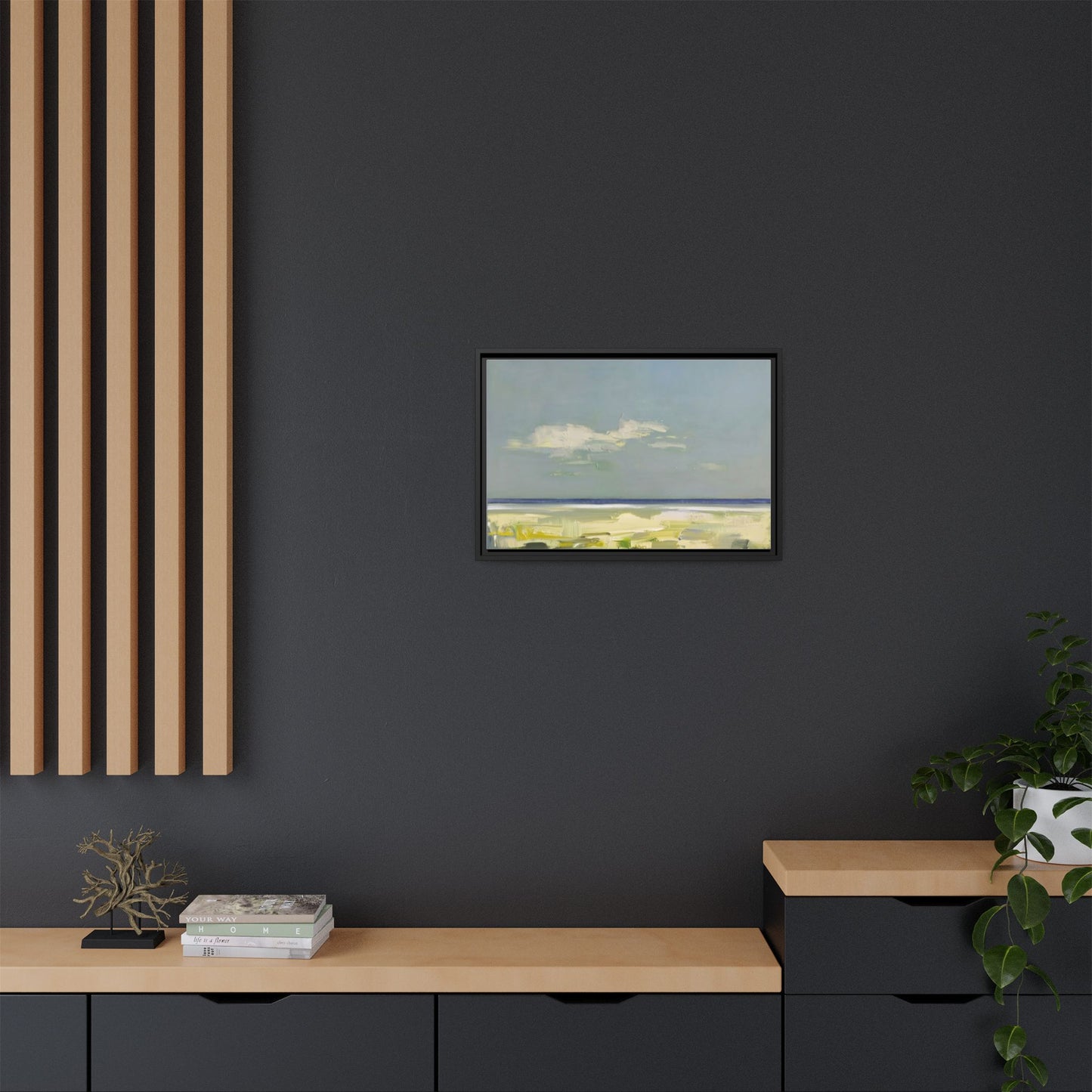 Coastal Calm Matte Canvas Framed Wall Art