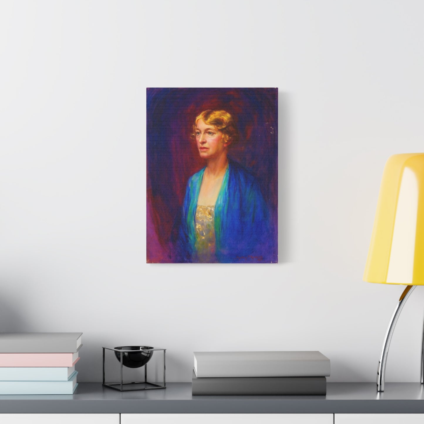 Vintage Portrait Matte Canvas Print — Elegant Early 20th‑Century Woman Wall Art