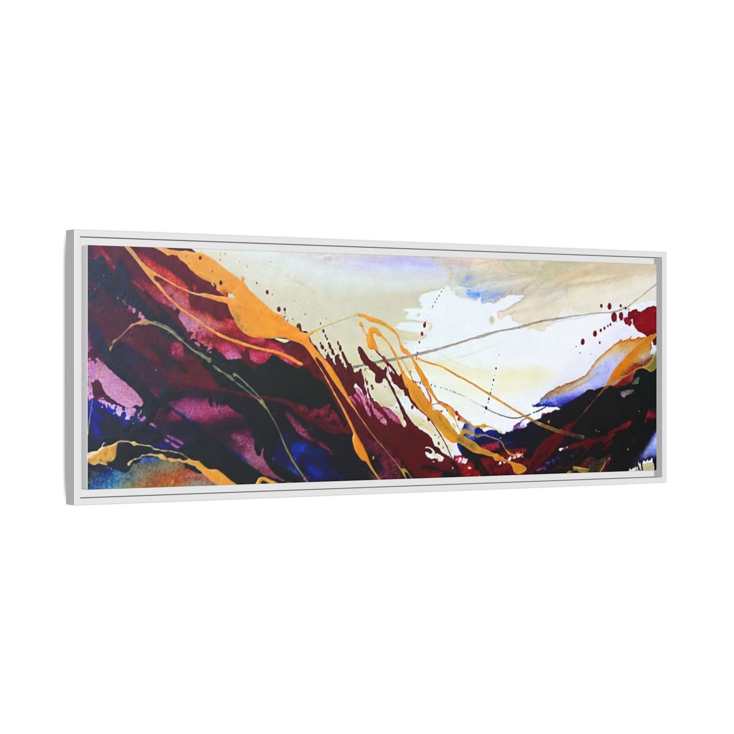 Abstract Flow Matte Canvas Framed Wall Art