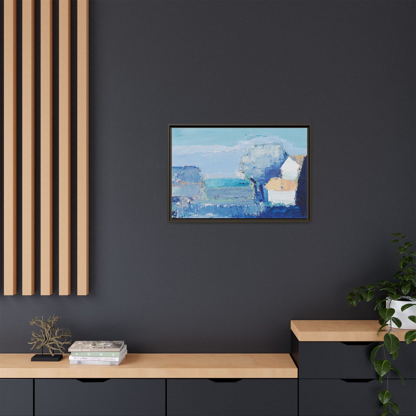 Paysage de Provence by Nicolas de Staël Framed Matte Canvas Seascape Wall Art Print