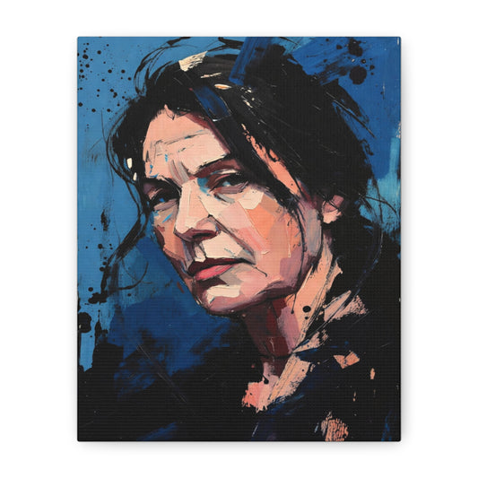Expressionist Portrait Canvas — Matte Stretched Wall Art
