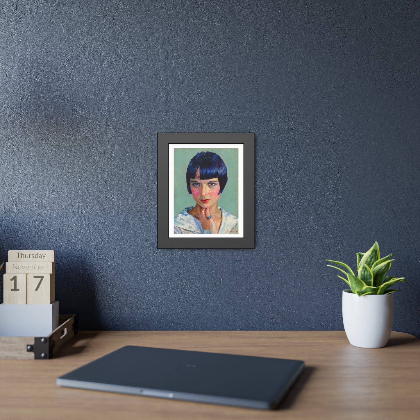 Vintage Portrait Framed Poster — 1920s Flapper Art Print