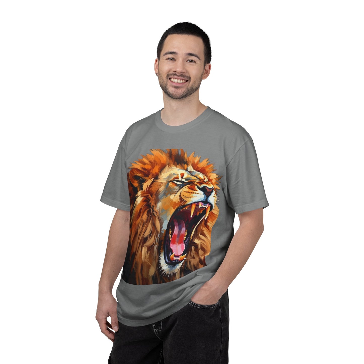 Roaring Lion T-Shirt Bold Wildlife Graphic Tee