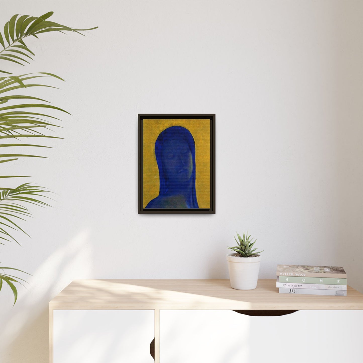 Closed Eyes by Odilon Redon Framed Matte Canvas Wall Art Print
