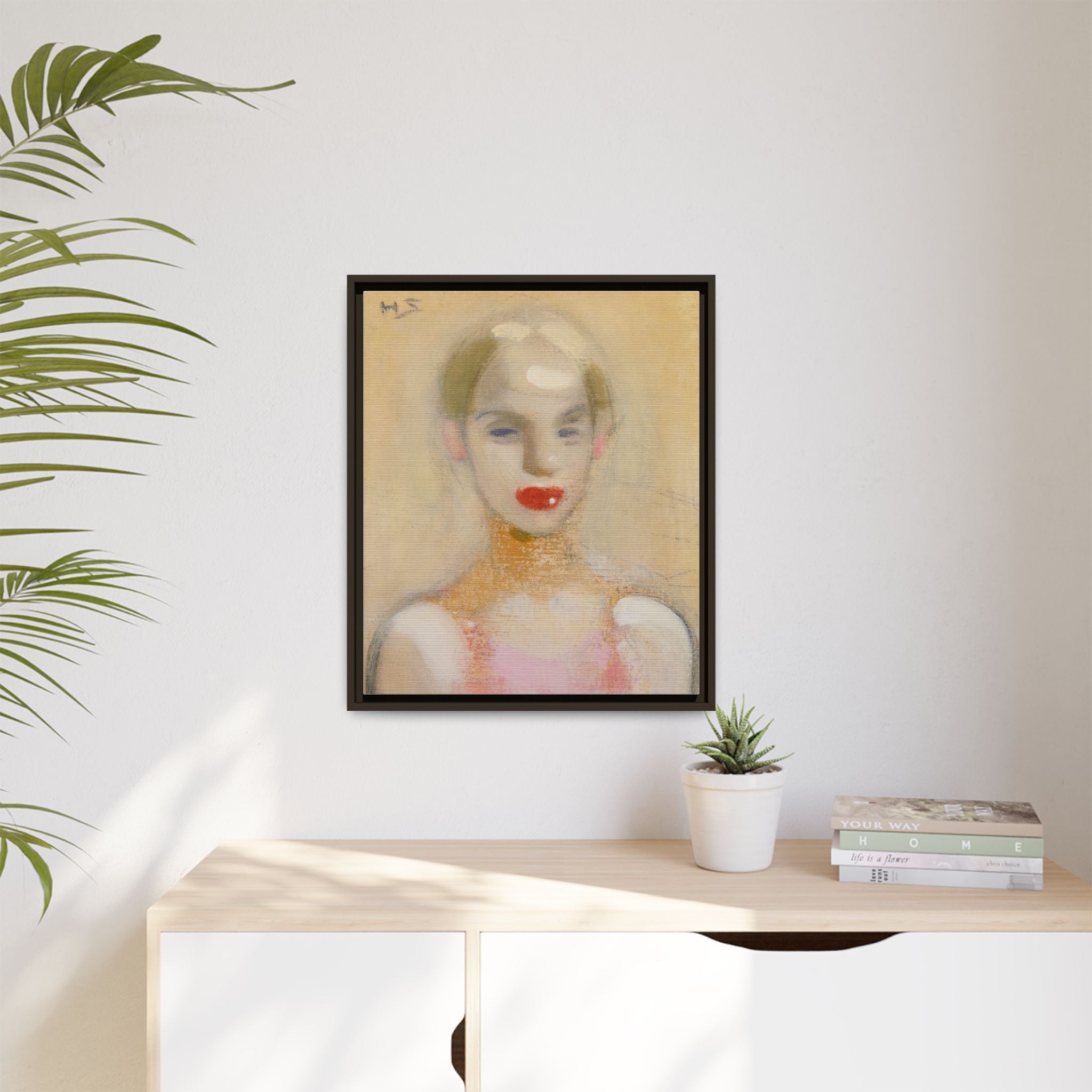 Circus Girl by Helene Schjerfbeck Framed Matte Canvas Portrait Art Print