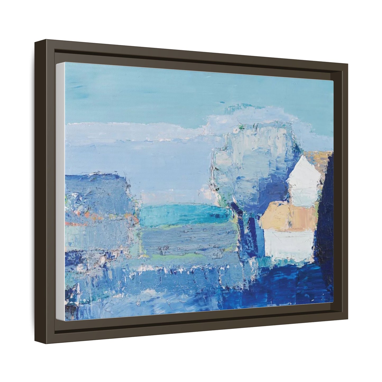 Paysage de Provence by Nicolas de Staël Framed Matte Canvas Seascape Wall Art Print