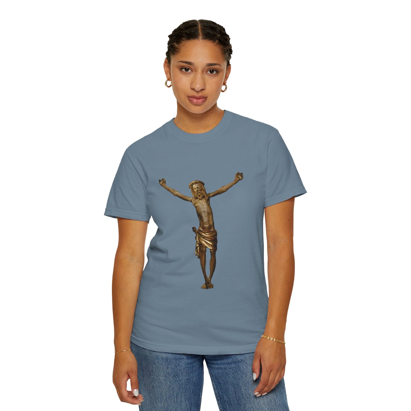 Unisex Christ on the cross Garment-Dyed T-shirt