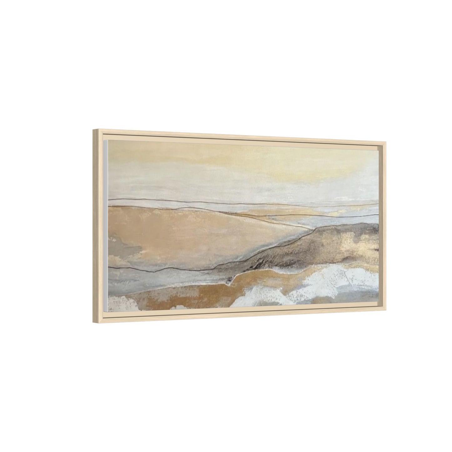 Framed Abstract Coastal Landscape Matte Canvas Wall Art
