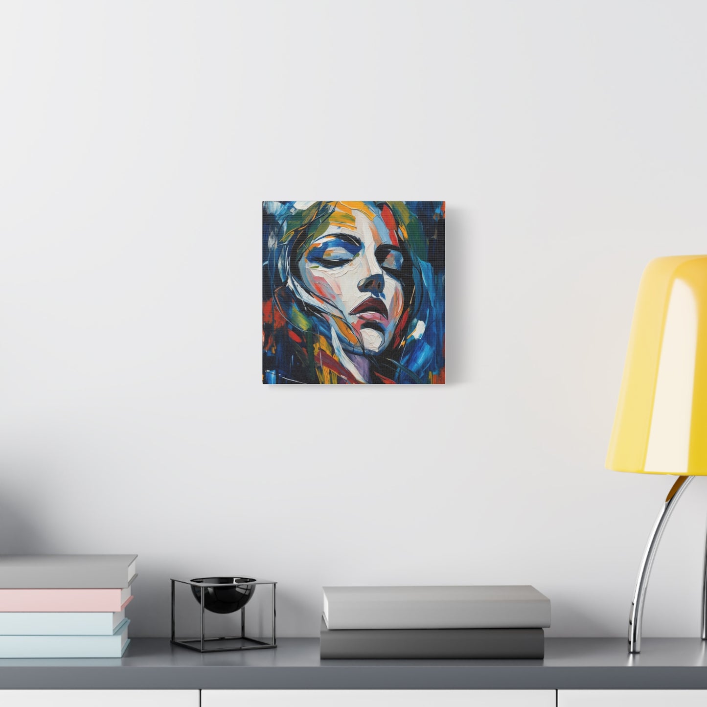 Abstract Colorful Woman Portrait Canvas
