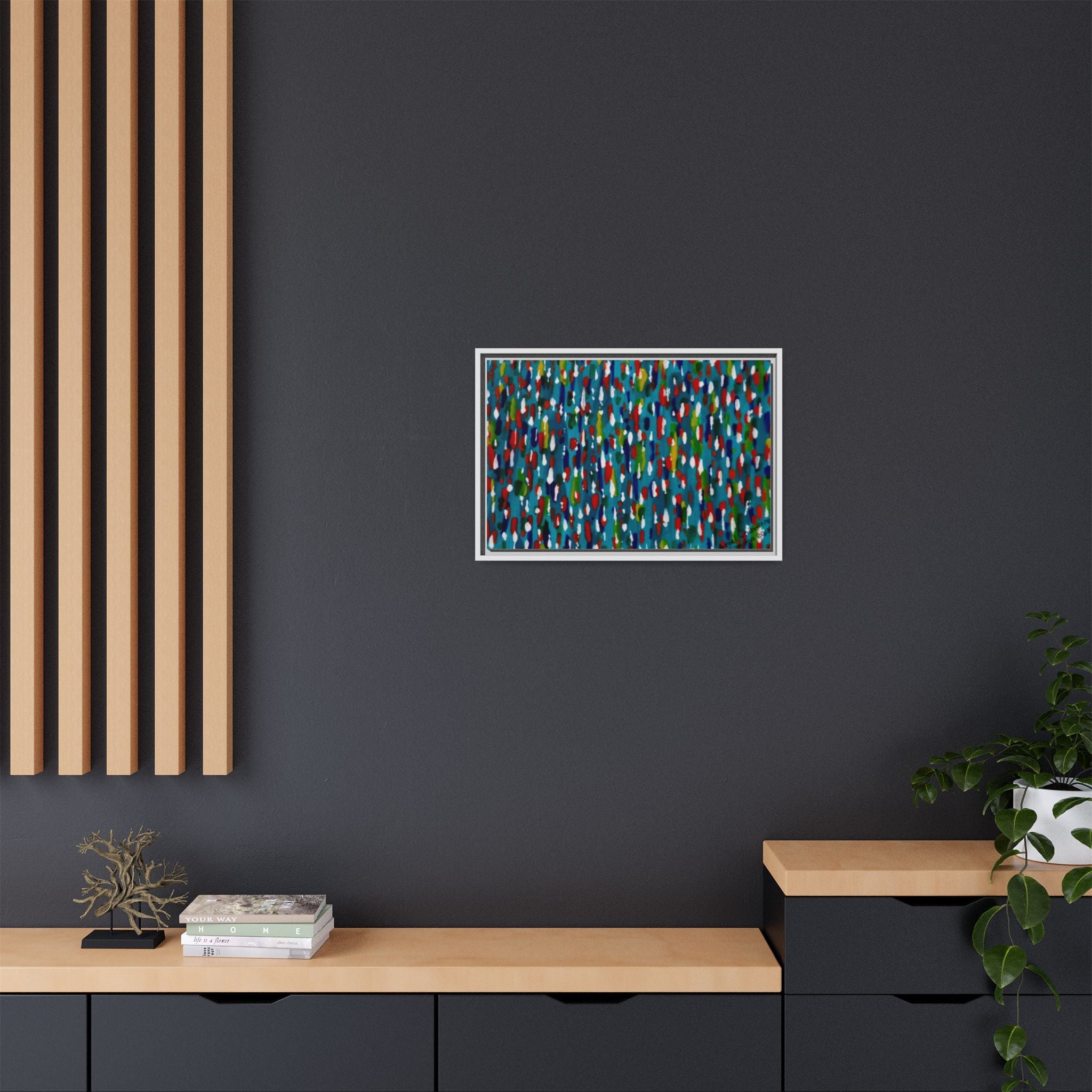 Colours Of The Soul Reflecting On Water by Ariel Chavarro Avila Matte Canvas Framed Art