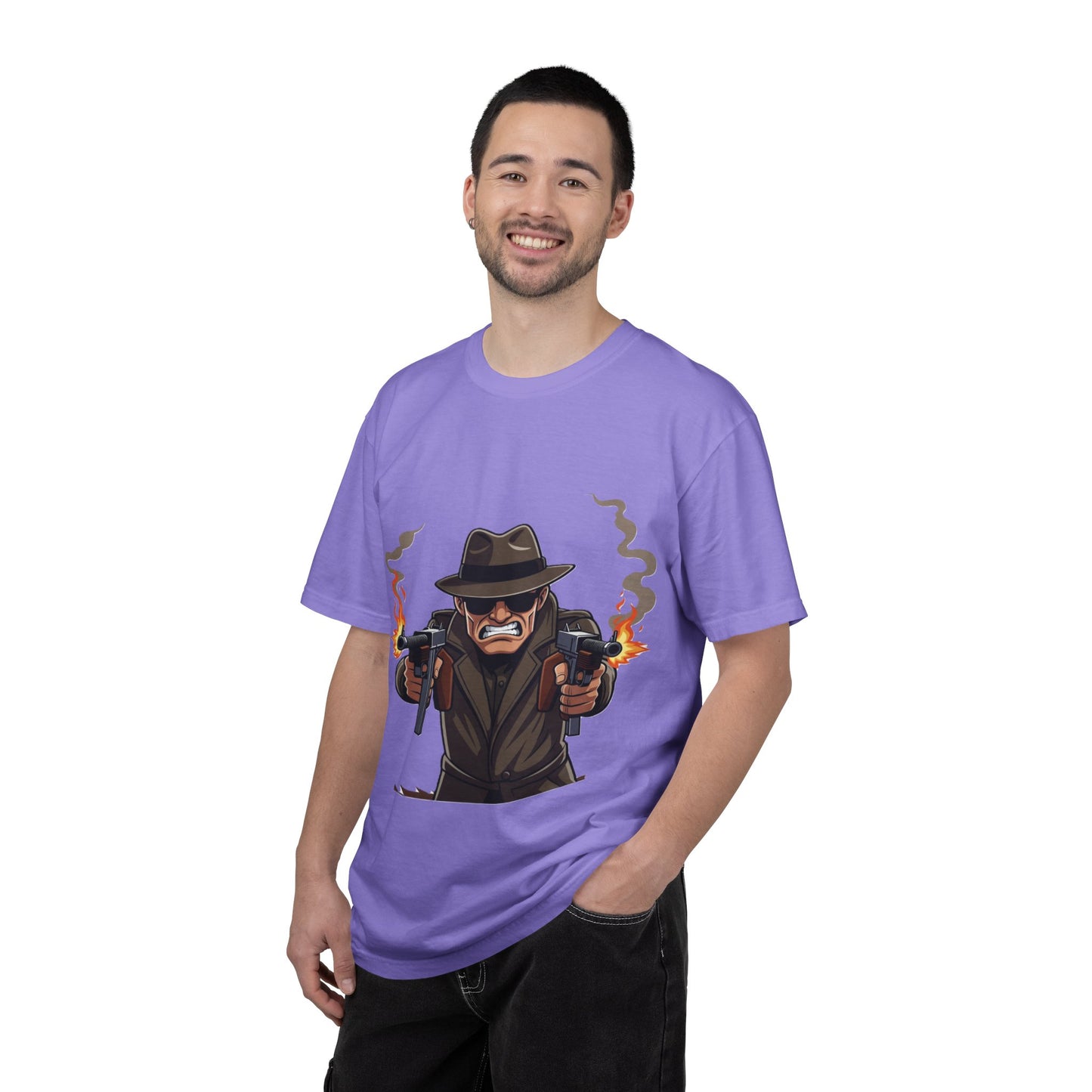 Vintage Gangster Shooter T-Shirt – Retro Mobster Graphic Tee