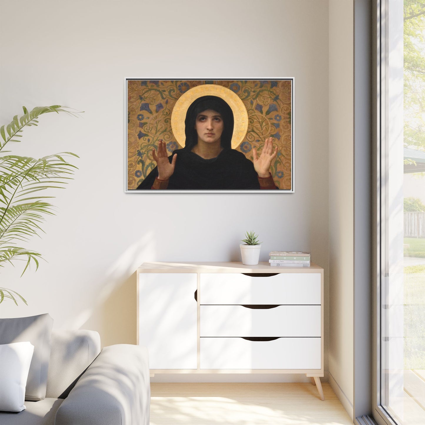 La Vierge consolatrice by William Adolphe Bouguereau Framed Matte Canvas Wall Art