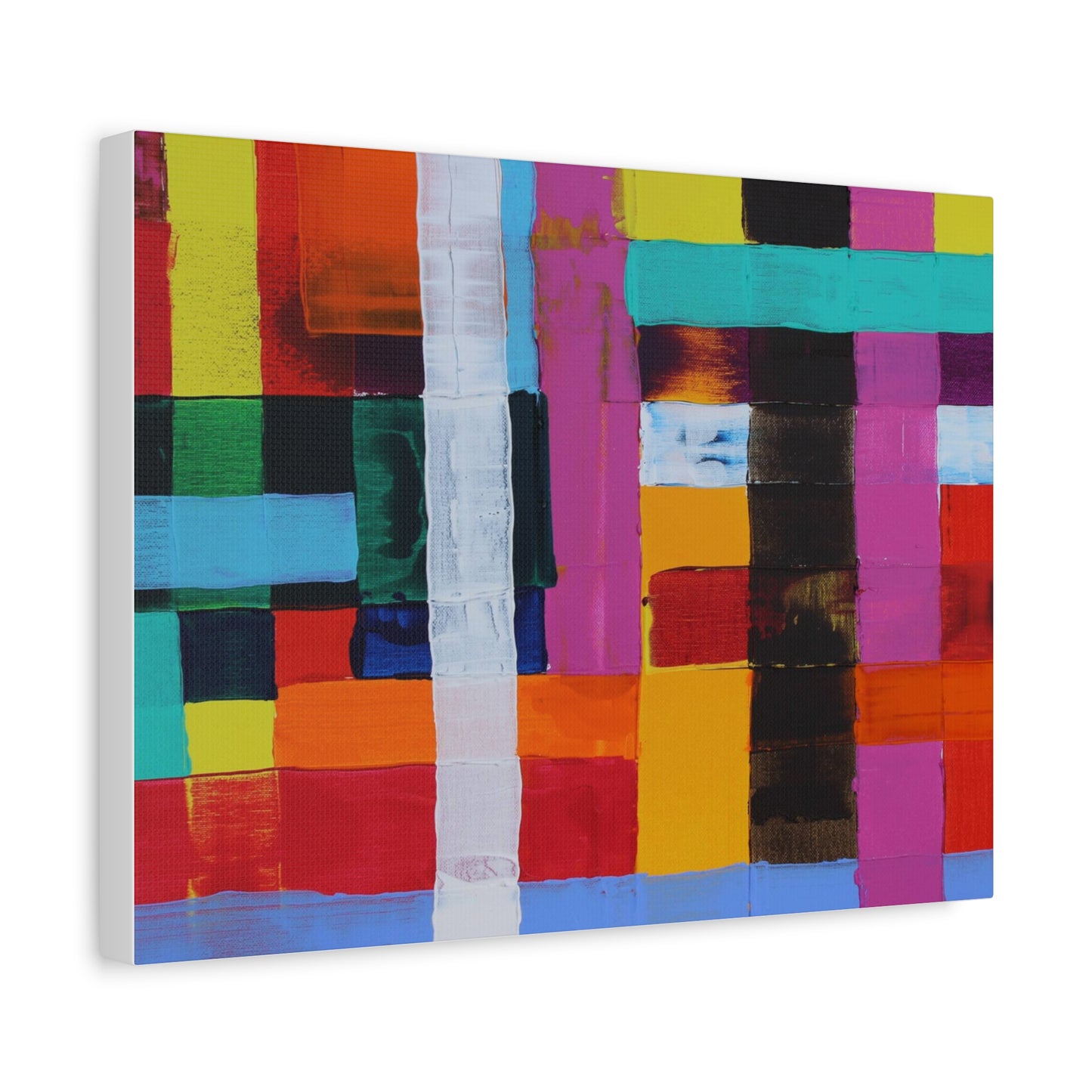 Farbfeld Malerei (Acryl) by Unknown Artist Matte Canvas Print Wall Art