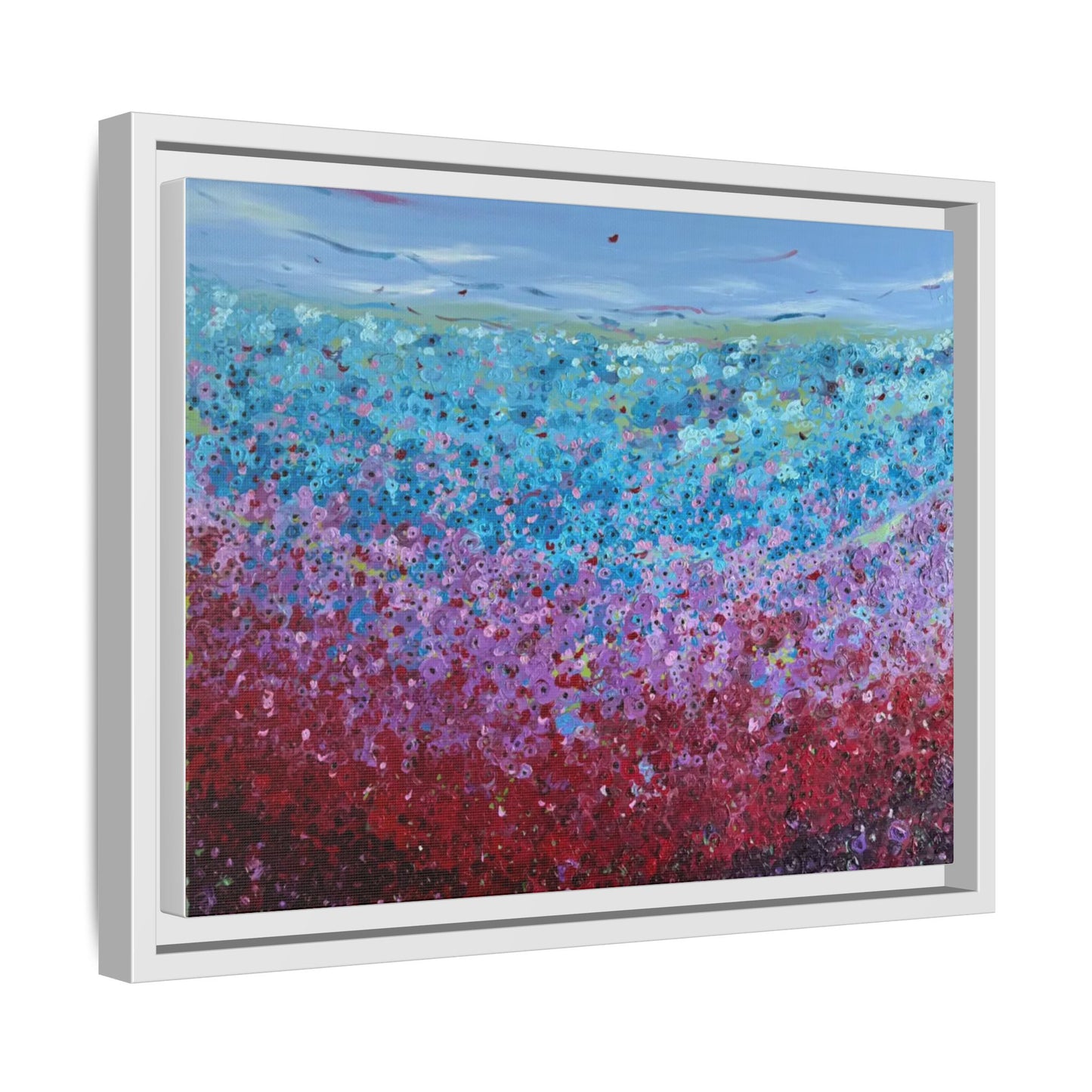 Bloom by Unknown Framed Matte Canvas Abstract Floral Field Wall Art