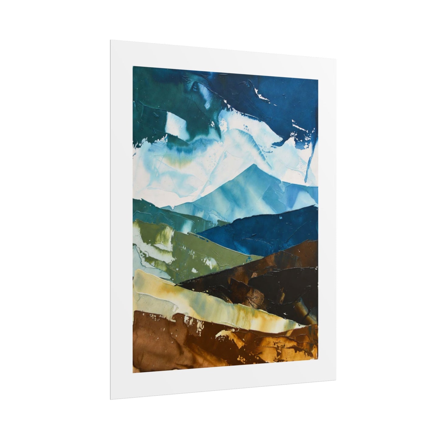 Abstract Mountain Landscape Poster — Rolled Art Print