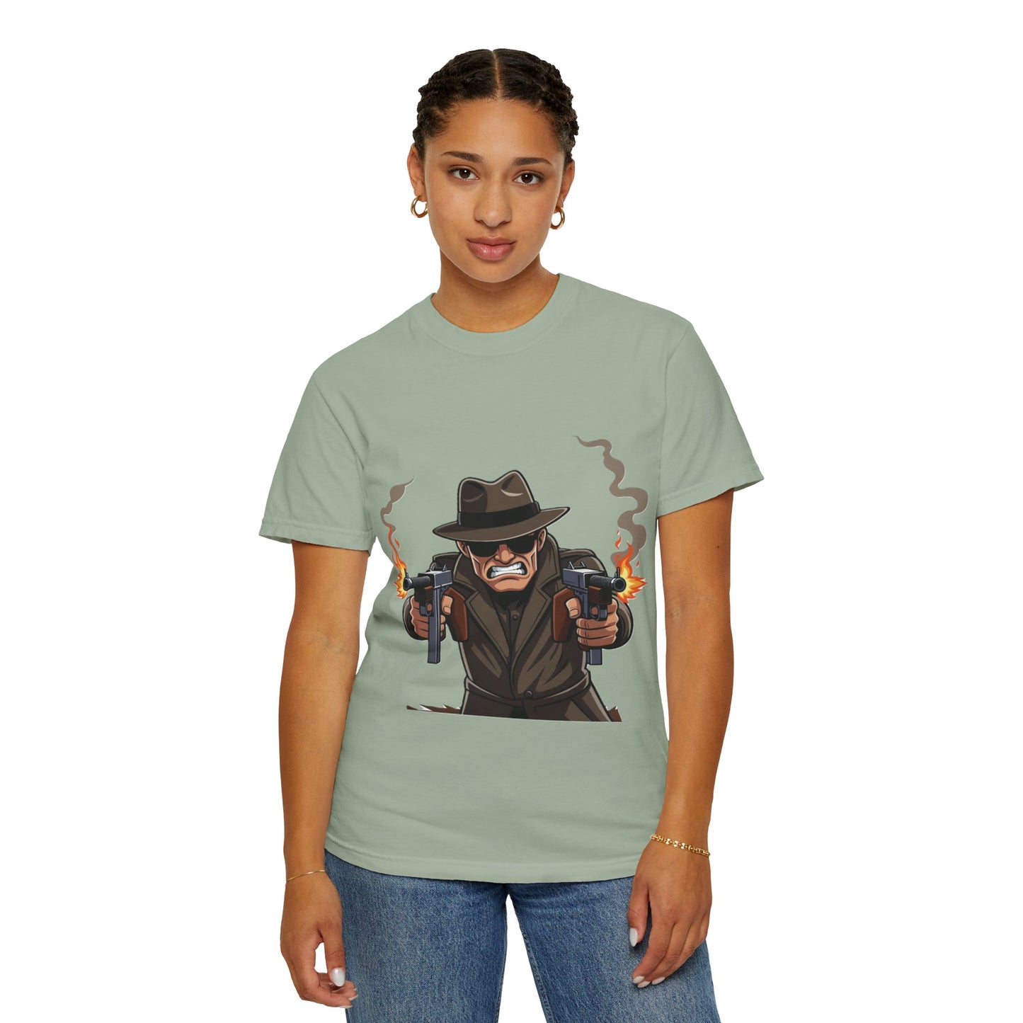 Vintage Gangster Shooter T-Shirt – Retro Mobster Graphic Tee