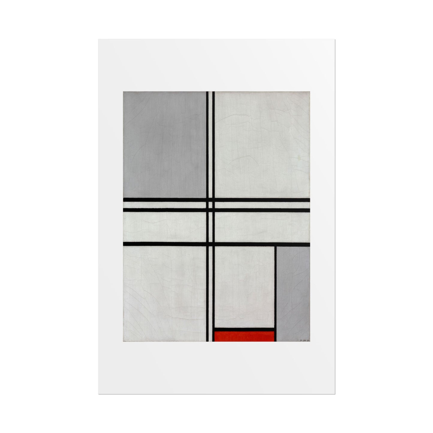 Composition (No. 1) by Piet Mondrian Abstract  Wall Art Print
