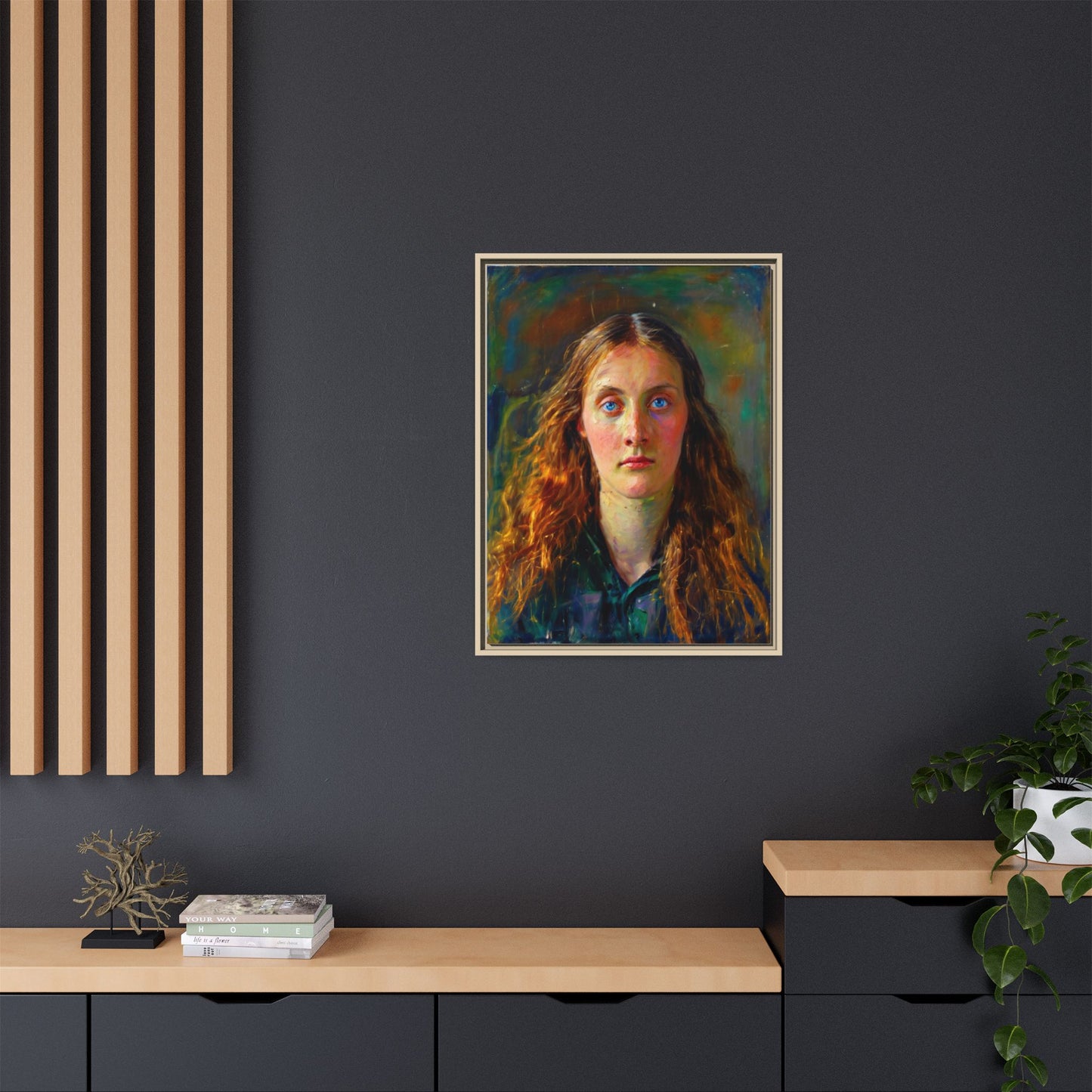Framed Matte Canvas Print — Vintage Portrait Art