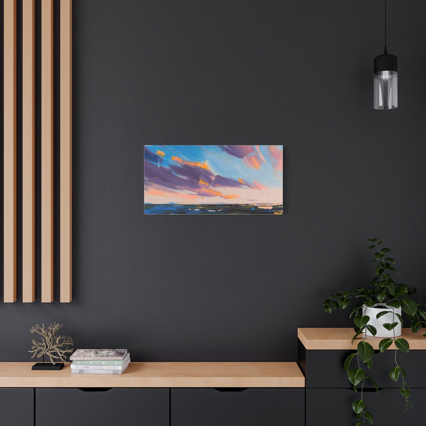 Abstract Coastal Sunset Canvas Print — Matte Stretched Wall Art