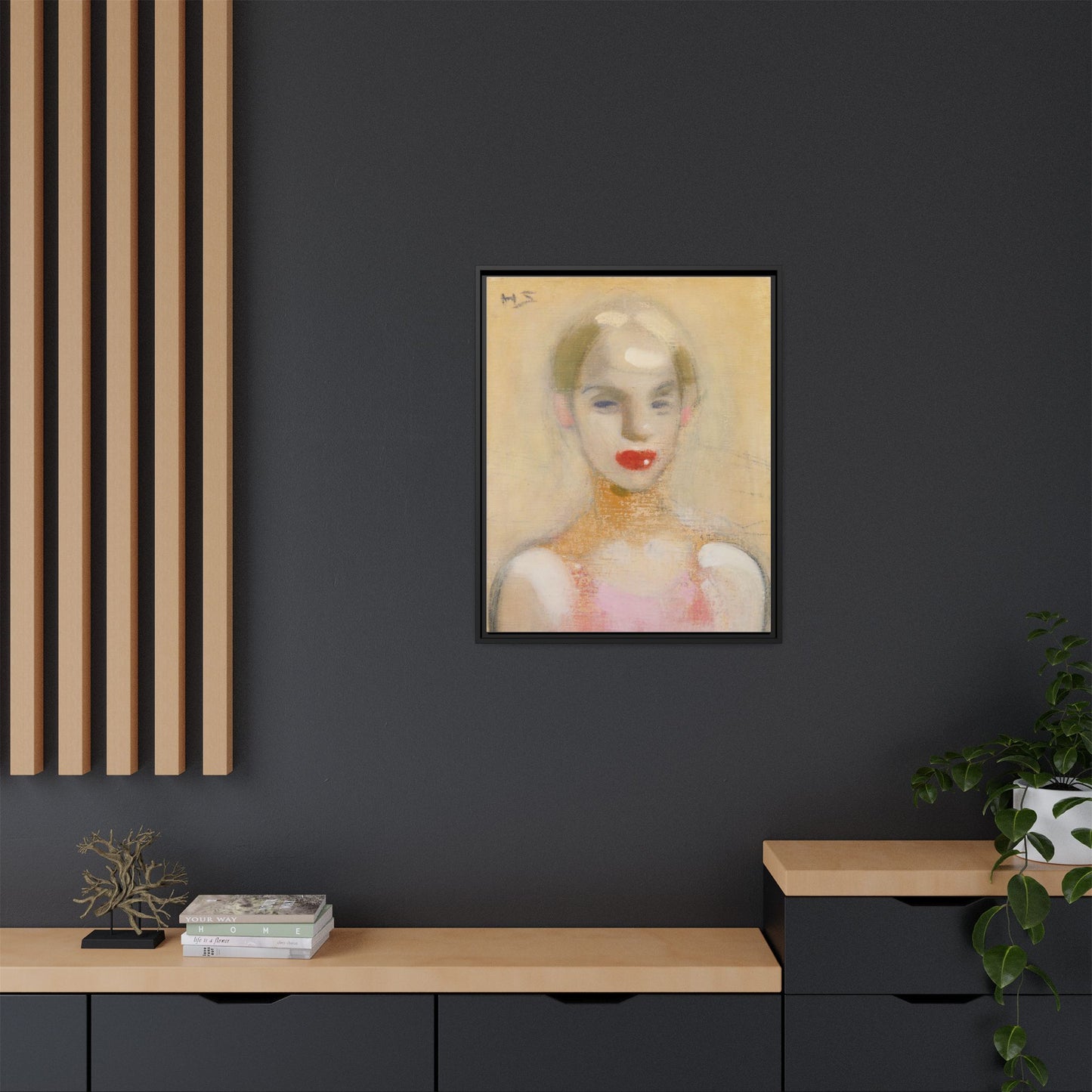 Circus Girl by Helene Schjerfbeck Framed Matte Canvas Portrait Art Print