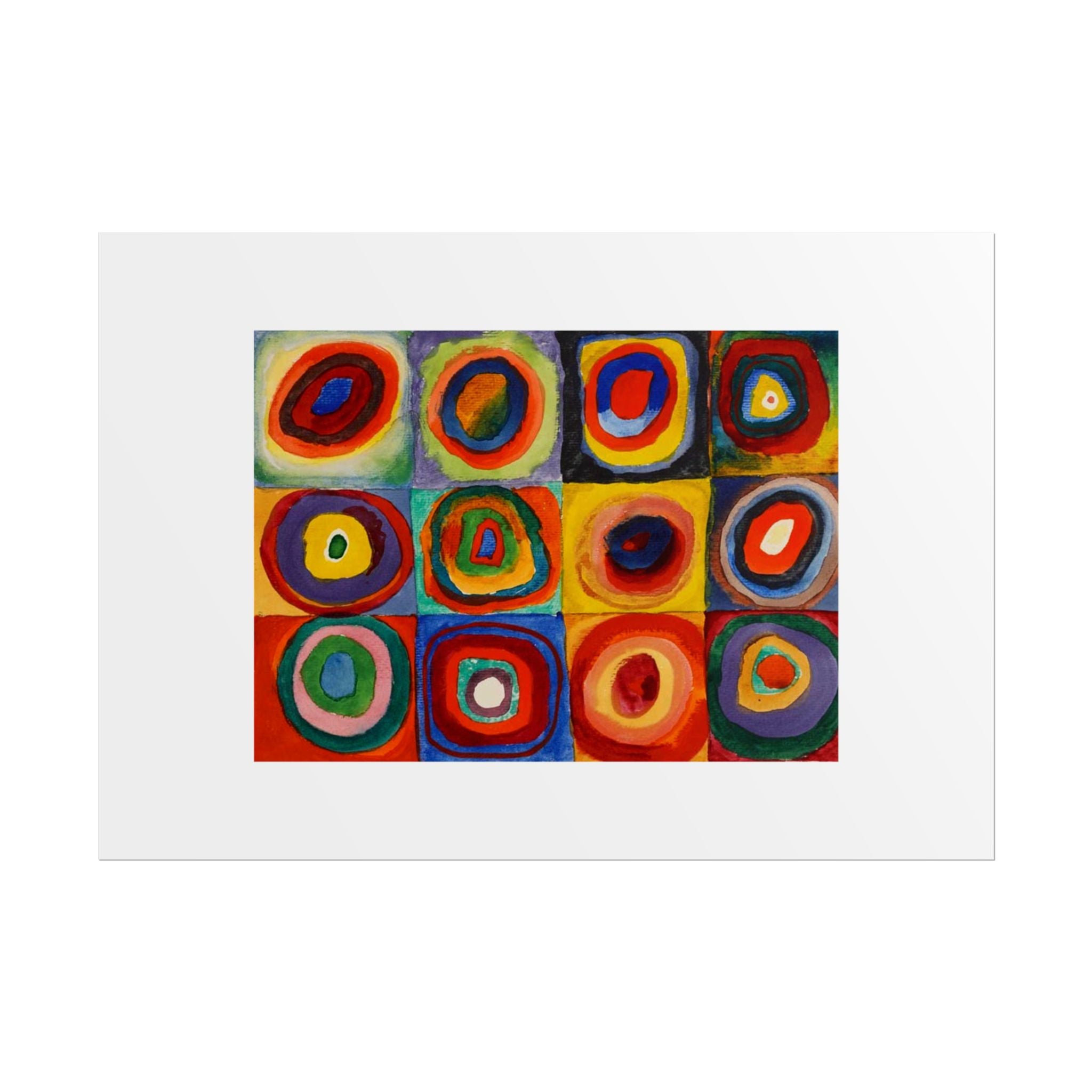 Colour Study, Squares with Concentric Circles by Vassily Kandinsky Wall Art Print