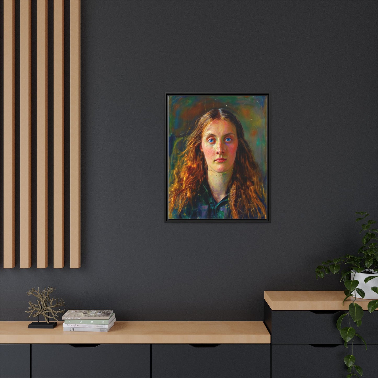 Framed Matte Canvas Print — Vintage Portrait Art