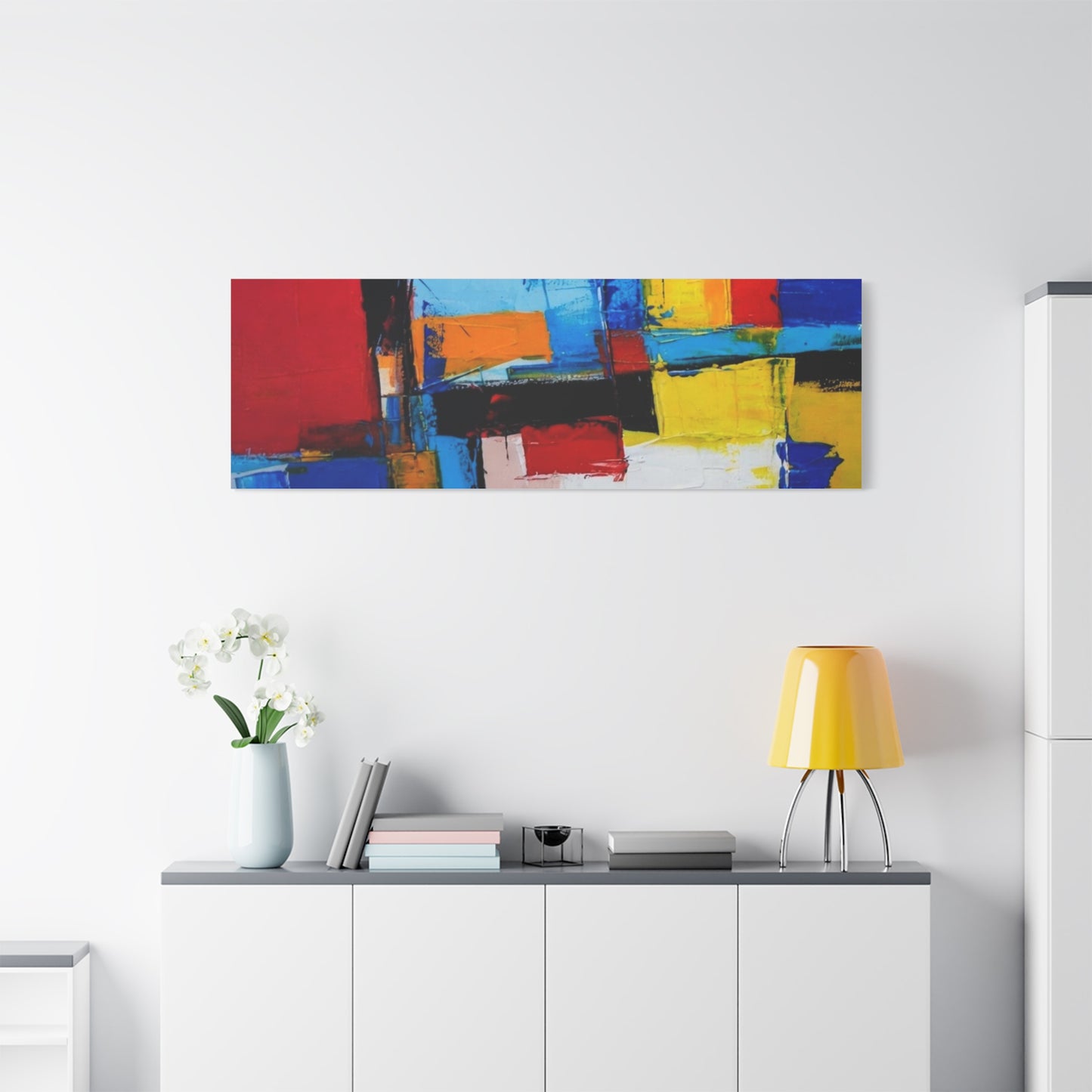 Abstract Color Block Canvas Print — Modern Geometric Wall Art